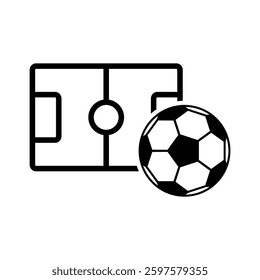 football field icon. soccer sign