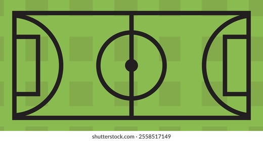 Football field icon. Trendy modern flat linear vector Football field icon on white background from thin line sport collection, editable outline stroke vector illustration . 333