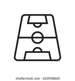 Football field icon in trendy outline style design. Vector graphic illustration. Suitable for website design, logo, app, and ui. Editable vector stroke. EPS 10.