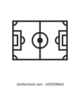 Football field icon in trendy outline style design. Vector graphic illustration. Suitable for website design, logo, app, and ui. Editable vector stroke. EPS 10.