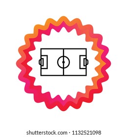 football field icon. vector illustration