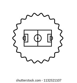 football field icon. vector illustration