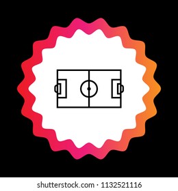 football field icon. vector illustration
