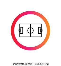 football field icon. vector illustration