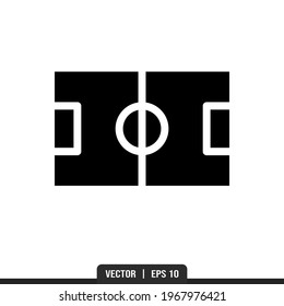 Football Field icon vector, illustration logo template in trendy style. Suitable for many purposes.