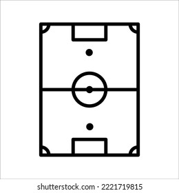 football field icon vector illustration, football field icon line style design, on white background.