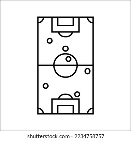 football field icon vector illustration. football field icon line style design 2