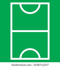 football field icon vector illustration. football field icon line style design. green football field vector illustration.