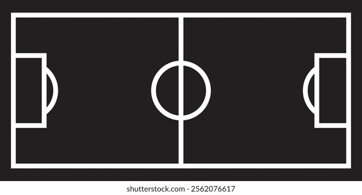 football field icon vector illustration. football field icon line style design