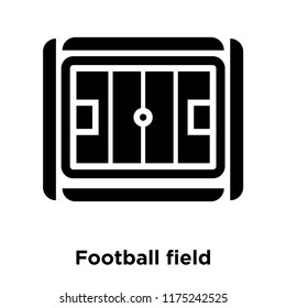 Football field icon vector isolated on white background, logo concept of Football field sign on transparent background, filled black symbol