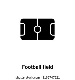 Football field icon vector isolated on white background, logo concept of Football field sign on transparent background, filled black symbol