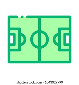 Football Field Icon Vector. Outline Football Field Sign. Isolated Contour Symbol Illustration