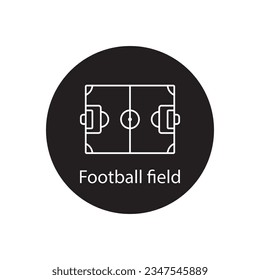 football field icon vector template illustration logo design