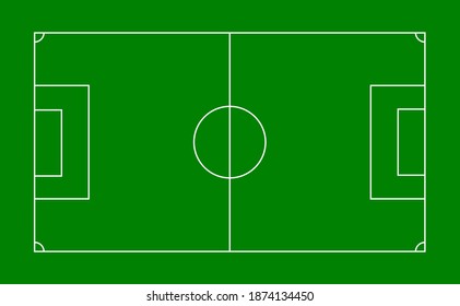 The Football field. Isolated Vector Illustration