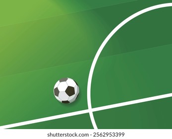 Football and football field kick-off circle shows a fun sport vector illustration graphic EPS 10