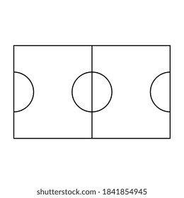 Football field line icon. Vector sport isolated on white