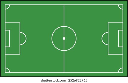 Football Field Line Vector. Football field or soccer field background. Vector green court for create game.