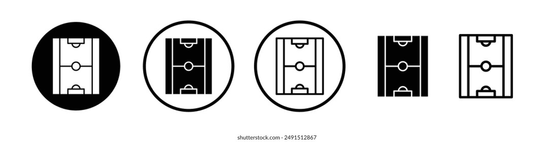 Football field liner icon collection on white background
