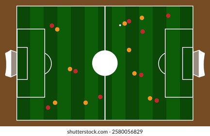 Football field liner icon, Football field  playground vector illustration, soccer design, Top view of football game field with  green background and white lines. soccer field. vector textures. eps10 