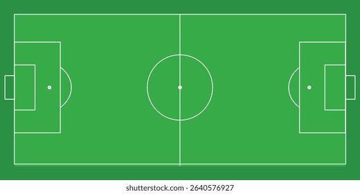 Football field. Football field lines style. Black field and stadium outline scheme on white background.