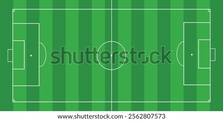 Football field. Football field lines style. Black field and stadium outline scheme on white background.