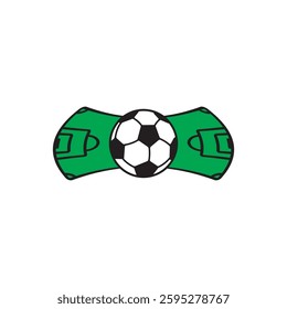 Football field logo icon design vector illustration