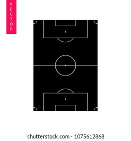Football field marking vector icon, logo