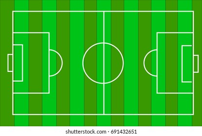 Football field on field color background