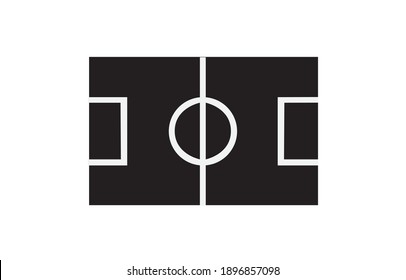 Football field on white background. Vector drawing.