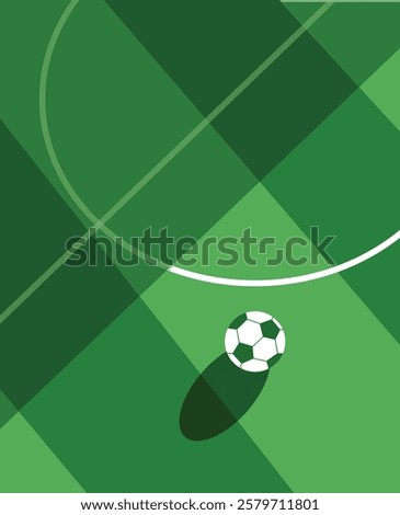 Football field with perspective top view.vector illustration