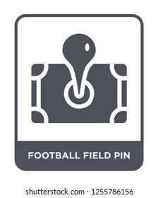 football field pin icon vector on white background, football field pin trendy filled icons from Maps and locations collection, football field pin simple element illustration