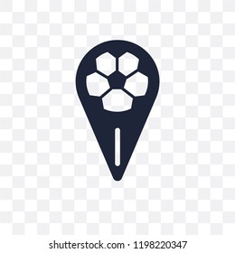 Football Field Pin transparent icon. Football Field Pin symbol design from Maps and locations collection. Simple element vector illustration on transparent background.