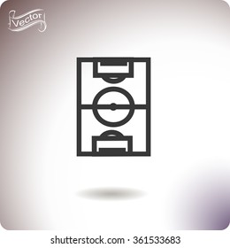Football field pitch vector icon.