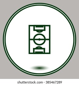 Football field pitch vector icon.