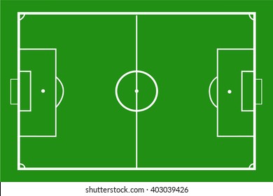 football field scheme, Soccer field, vector illustration