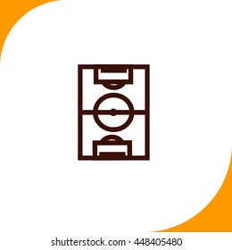 Football field sign. Brown icon on white background