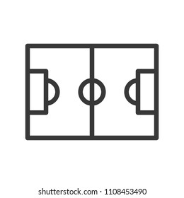 Football Field Simple Outline Icon Soccer Related