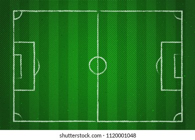 Football field or soccer field background. Vector green court.