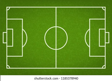 Football field or soccer field background. Vector green court for create soccer game.