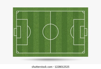 Football field or soccer field background. Vector green court for create game.