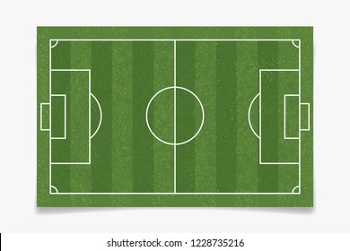 Football field or soccer field background. Vector green court for create game.