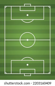 Football field or Soccer field background . Vector green court for create game