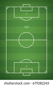 Football field or soccer field background. Vector green court for create game.