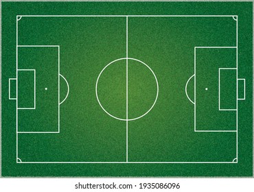 Football field or soccer field with green grass effect