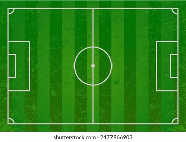 Football field, soccer field, Green grass field background. Vector illustration