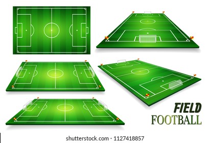 campo de futebol 3D fundo - ilustração vetorial - Stockphoto #11650724
