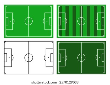 Football field - soccer sport training - pitch layout template illustration