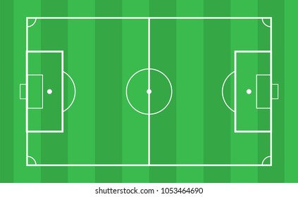 Football field soccer field top view vector illustrations. football soccer popular sports game concept