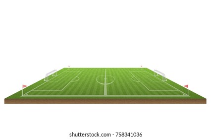 football field and soccer, vector illustration