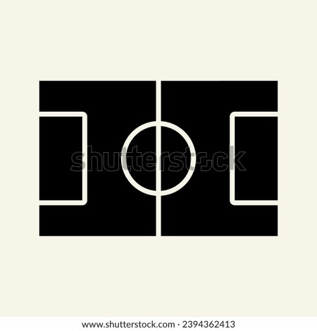 Football field solid icon. Soccer stadium glyph style pictogram on beige background. Football sport signs for mobile concept and web design. Vector graphics
